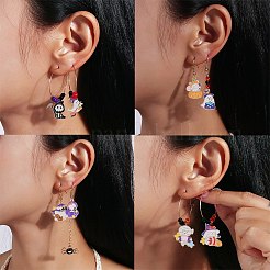 40Pcs 10 Styles Halloween Theme Alloy Enamel Pendants&nbsp;ENAM-CJ0004-77