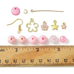 DIY Round Acrylic & Alloy Dangle Earring Making Kit&nbsp;DIY-FS0006-30