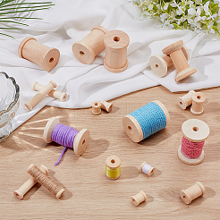 20Pcs 5 Styles Wood Bobbins&nbsp;WOOD-WR0001-21