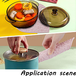 2Pcs 2 Colors Silicone Hot Mats for Hot Dishes&nbsp;AJEW-GF0008-29B