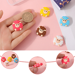 10Pcs 5 Colors Food Grade Eco-Friendly Silicone Beads&nbsp;SIL-SC0001-69