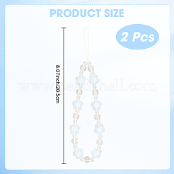 Plastic Beaded Mobile Phone Lanyard Wrist Strap&nbsp;AJEW-WH20010-63C