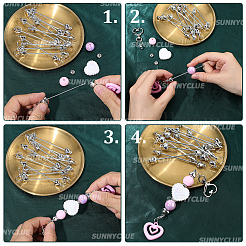 24Pcs Stainless Steel Beadable Keychain Bar for Jewelry Making DIY Crafts&nbsp;AJEW-SC0031-55B