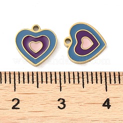Ion Plating(IP) 304 Stainless Steel Enamel Charms&nbsp;STAS-D018-06G
