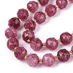 Ombre Effect Dyed Transparent Crackle Glass Beads Strands&nbsp;GLAA-Q111-10MM-04