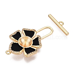 Brass Matte Style Spray Painted Toggle Clasps&nbsp;LS-KK-N054-156G