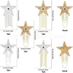 5Pcs 5 Style Glitter Enamel Hotfix Crystal Rhinestone&nbsp;DIY-FG0002-40