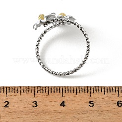 304 Stainless Steel Enamel Cuff Open Rings&nbsp;RJEW-G379-01GP