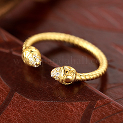 925 Sterling Silver Micro Pave Clear Cubic Zirconia Round Bead Cuff Rings&nbsp;FS-WG34307-01