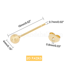 304 Stainless Steel Ear Studs&nbsp;EJEW-UN0001-13A-G