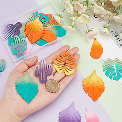 20Pcs 10 Style Spray Painted Iron Pendants&nbsp;IFIN-PH0001-92