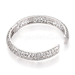 Brass Micro Pave Clear Cubic Zirconia Bracelets&nbsp;BJEW-N035-07P