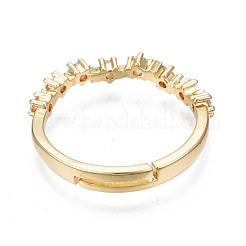 Exquisite Cubic Zirconia Flower Adjustable Ring&nbsp;RJEW-N035-059-NF