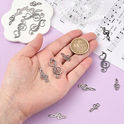 12Pcs 3 Styles Stainless Steel Pendants&nbsp;STAS-YW0011-29