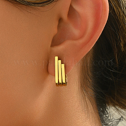 Geometric Stainless Steel Triple Stud Earrings&nbsp;BI1243