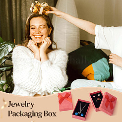 Rectangle Paper Jewelry Set Storage Gift Boxes with Bowknot&nbsp;CON-TAC0014-12D