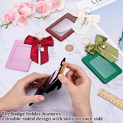 4Pcs 4 Colors Rectangle PU Leather ID Card Holder&nbsp;AJEW-FG0005-42