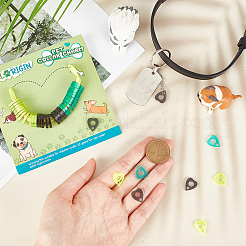42Pcs 3 Colors Transparent Blank Acrylic Pet Dog ID Tag&nbsp;PALLOY-AB00046