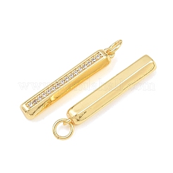 Brass Micro Pave Clear Cubic Zirconia Pendants&nbsp;CU-CBA7E9C-07G