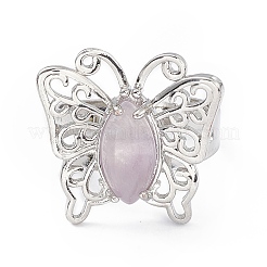Gemstone Butterfly Adjustable Ring&nbsp;RJEW-H133-02