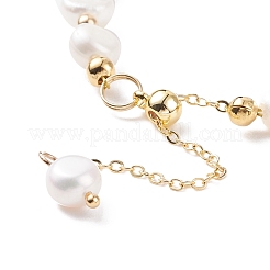 Natural Amethyst & Pearl Beaded Bracelet with Cubic Zirconia Heart Charm&nbsp;BJEW-JB08167-01