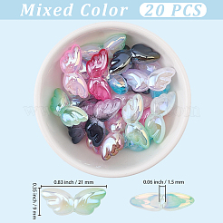 20Pcs UV Plating Opaque Acrylic Beads&nbsp;OACR-PA0001-90
