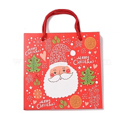 Christmas Santa Claus Print Paper Gift Bags with Nylon Cord Handle&nbsp;CARB-K003-01B-02