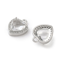 Brass Micro Pave Cubic Zirconia Pendants&nbsp;KK-L250-03P-01