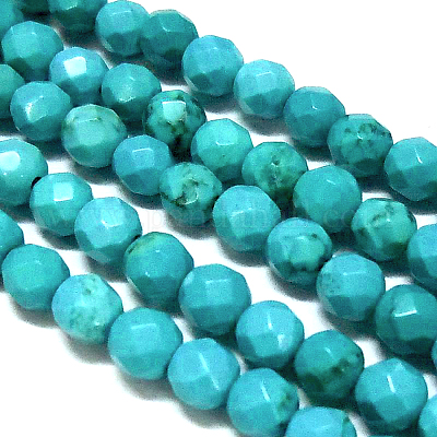 Natural Magnesite Round Beads Strands&nbsp;TURQ-L020-4mm-02-1
