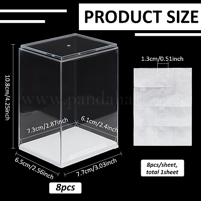 8Pcs PS Plastic Action Figure Display Cases&nbsp;ODIS-FG0002-04B-1