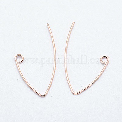 Brass Earring Hooks&nbsp;KK-K197-60RG-1