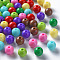 Opaque Acrylic Beads, Round, Mixed Color, 8x7mm, Hole: 2mm, about 1745pcs/500g