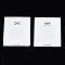 Cardboard Hair Clip Display Cards, Rectangle with Bowknot Pattern, White, 7.5x6.5x0.03cm