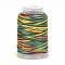 5 Rolls 12-Ply Segment Dyed Polyester Cords, Milan Cord, Round, Sea Green, 0.4mm, about 71.08 Yards(65m)/Roll