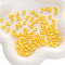 20Pcs Acrylic Tube Bails, Yellow, 9x4mm, Hole: 2mm