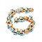 Handmade Porcelain Beads, Hand Painted Ceramic Beads, Fish, Dark Turquoise, 17~18x21~22x7~7.5mm, Hole: 2mm