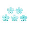 Opaque Acrylic Beads, Sakura, Aquamarine, 10.5x11x2mm, Hole: 1.2mm