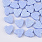 Opaque Acrylic Beads, with Glitter Powder, Heart, Light Sky Blue, 13.5x13x5mm, Hole: 1.5mm