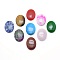 Natural & Synthetic Mixed Stone Cabochons, Oval, 40x30x7.5~8mm