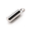 304 Stainless Steel Pendants, Capsule Shape, for Portable Mini Refillable Perfume Bottle, Stainless Steel Color, 27.5x9.5mm, Hole: 3.5x5.5mm, Capacity: 1ml