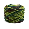 Soft Crocheting Polyester Yarn, Thick Knitting Yarn for Scarf, Bag, Cushion Making, Segment Dyed, Yellow Green, 7mm