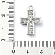 Rack Plating Alloy with Black Rhinestone Pendants&nbsp;FIND-Z051-04P-01-3