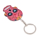 Plastic Pendant Keychain&nbsp;SKUL-PW0002-060E-3
