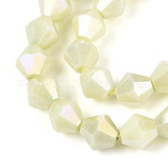 Anti-Tarnish Electroplate Glass Beads Strands&nbsp;GLAA-T025-8mm-13J