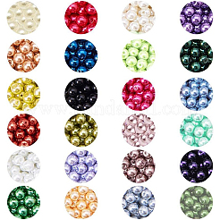 Eco-Friendly Dyed Glass Pearl Round Beads&nbsp;HY-PH0011-01-10mm
