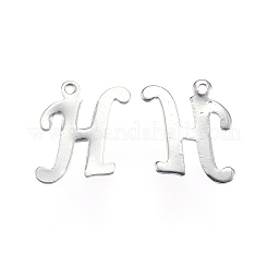 Tarnish Resistant 304 Stainless Steel Letter Charms&nbsp;STAS-F039-01H-P