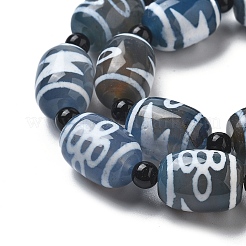Tibetan Style dZi Beads Strands&nbsp;G-NH0037-C05-02