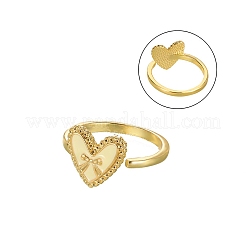 304 Stainless Steel Enamel Adjustable Finger Rings for Women&nbsp;RJEW-B131-02A