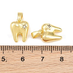 Brass Micro Pave Clear Cubic Zirconia Charms&nbsp;CU-CBAA571-01G