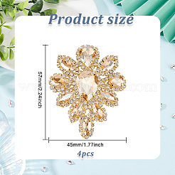 Teardrop Shape Alloy Rhinestone Appliques&nbsp;FIND-FG0002-19A